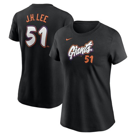 Women's San Francisco Giants Jung Hoo Lee Nike Anthracite 2025 City Connect Fuse Name & Number T-Shirt