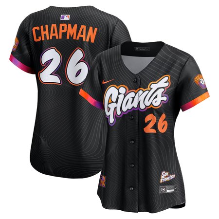 Women's San Francisco Giants #26 Matt Chapman Nike Anthracite 2025 City Connect Limited Jersey