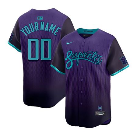 Men's Arizona Diamondbacks Customized Nike Purple 2025 City Connect Limited Player Jersey