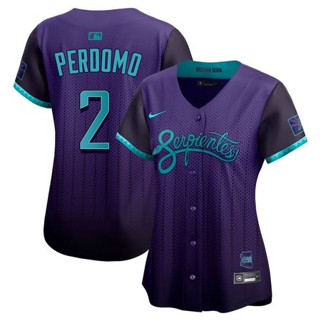Women's Arizona Diamondbacks #2 Geraldo Perdomo Nike Purple 2025 City Connect Limited Player Jersey