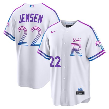 Youth Kansas City Royals #22 Carter Jensen Nike White 2026 City Connect Stadium Jersey