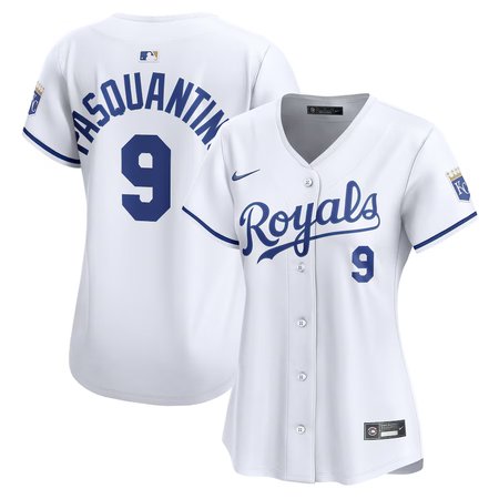 Women's Kansas City Royals #9 Vinnie Pasquantino Nike White Home Limited Jersey