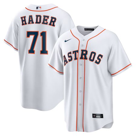 Men's Houston Astros #71 Josh Hader Nike White Home Replica Player Jersey