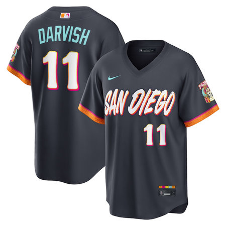Men's San Diego Padres #11 Yu Darvish Nike Obsidian 2026 City Connect Stadium Jersey