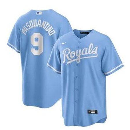 Men's Kansas City Royals #9 Vinnie Pasquantino Nike Blue Home Limited Player Jersey