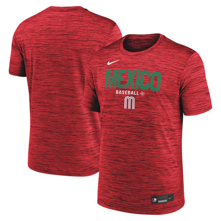 Men's Mexico Baseball Red 2026 World Baseball Classic Velocity Dri-FIT T-Shirt