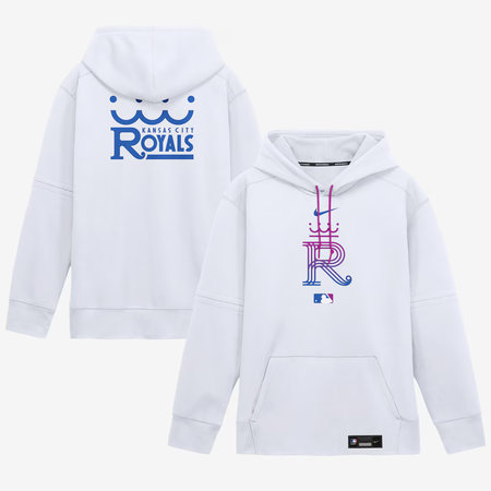 Men's Kansas City Royals Nike White 2026 City Connect Authentic Collection Therma-FIT Hoodie