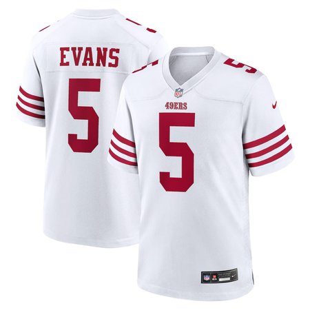 Men's San Francisco 49ers #5 Mike Evans Nike White Game Jersey