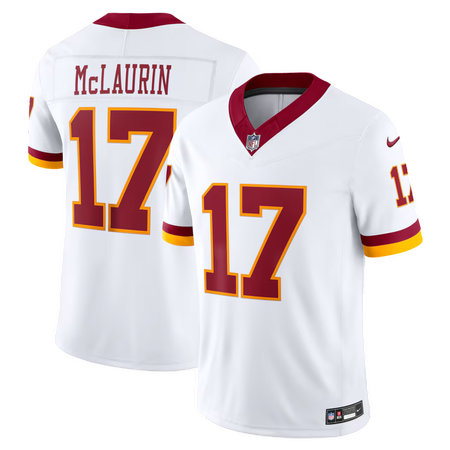 Men's Washington Commanders #17 Terry McLaurin Nike White Super Bowl Era Vapor F.U.S.E. Sewn Down Limited Jersey