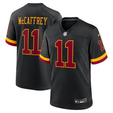 Men's Washington Commanders #11 Luke McCaffrey Nike Black Hail Raiser Alternate Game Jersey