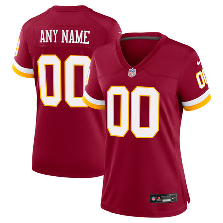 Women's Washington Commanders Nike Burgundy Game Custom Jersey