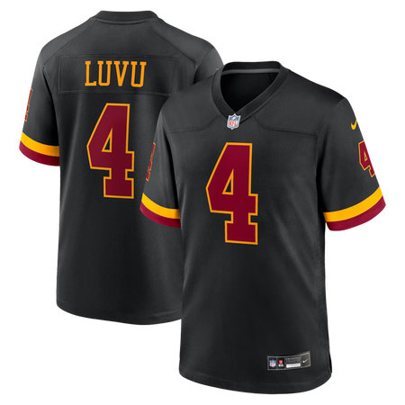 Men's Washington Commanders #4 Frankie Luvu Nike Black Hail Raiser Alternate Game Jersey