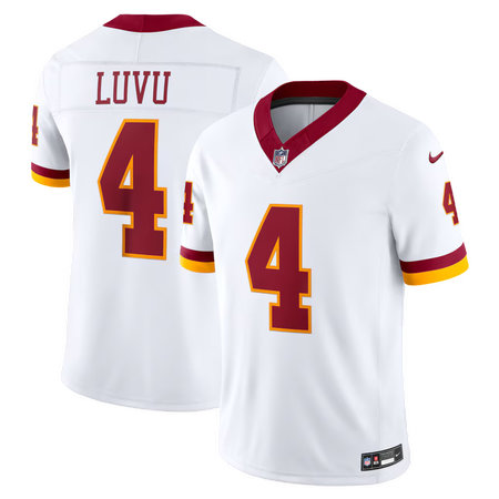 Men's Washington Commanders #4 Frankie Luvu Nike White Super Bowl Era Vapor F.U.S.E. Sewn Down Limited Jersey