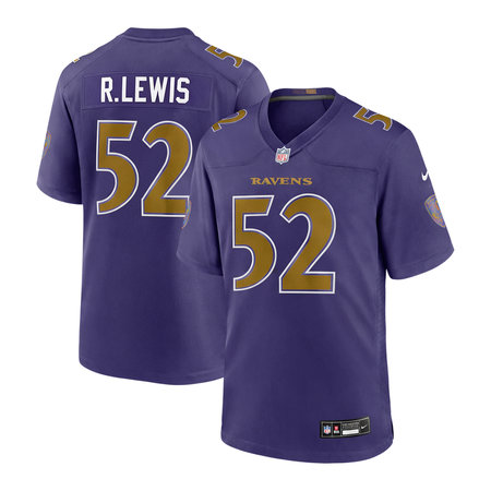 Men's Baltimore Ravens #52 Ray Lewis Nike Purple Alternate Game Jersey