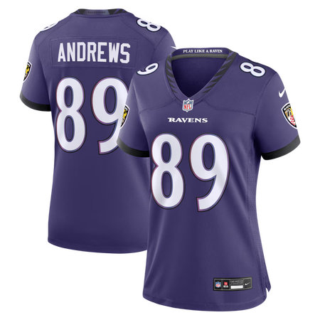 Women's Baltimore Ravens #89 Mark Andrews Nike Purple Team Game Jersey