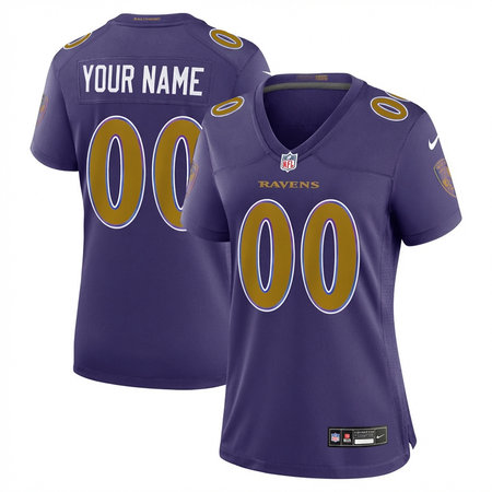 Women's Baltimore Ravens Nike Purple Alternate Game Custom Jersey