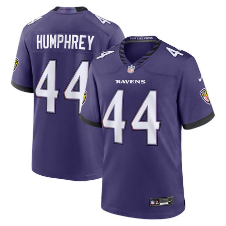 Youth Baltimore Ravens #44 Marlon Humphrey Nike Purple Team Game Jersey