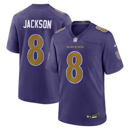 Youth Baltimore Ravens #8 Lamar Jackson Nike Purple Alternate Game Jersey