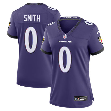 Women's Baltimore Ravens #0 Roquan Smith Nike Purple Team Game Jersey