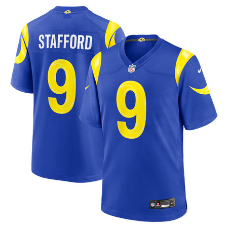 Men's Los Angeles Rams #9 Matthew Stafford Nike Royal Team Game Player Jersey