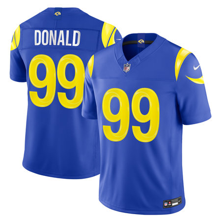 Men's Los Angeles Rams #99 Aaron Donald Nike Royal Vapor F.U.S.E. Sewn Down Limited Jersey