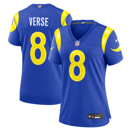 Women's Los Angeles Rams #8 Jared Verse Nike Royal Game Jersey