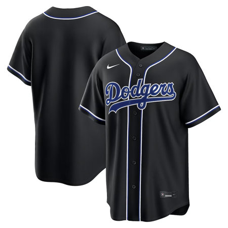 Men's Los Angeles Dodgers Nike Fashion Replica Black Out Jersey
