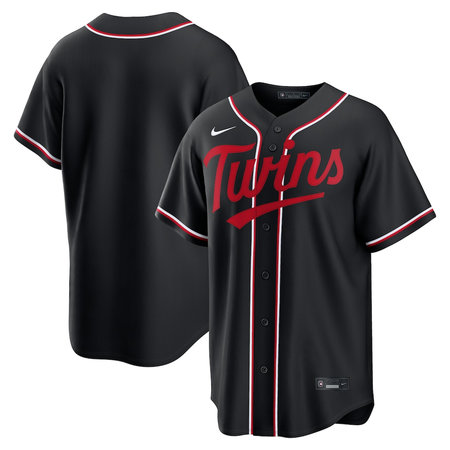 Youth Minnesota Twins Nike Fashion Replica Black Out Jersey