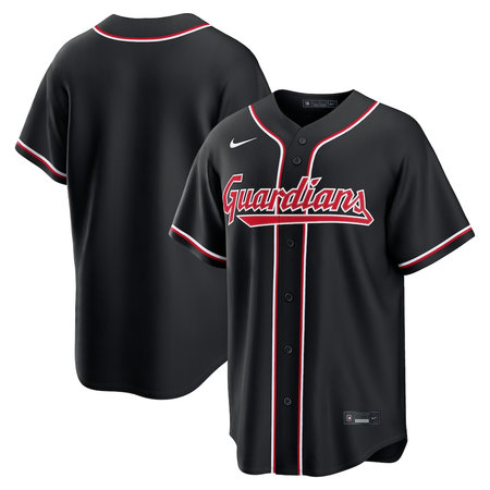 Youth Cleveland Guardians Nike Fashion Replica Black Out Jersey