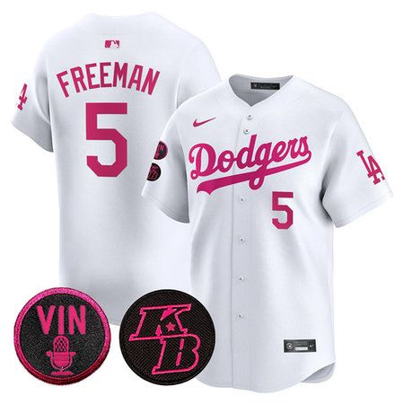 Youth Los Angeles Dodgers #5 Freddie Freeman White 2026 Mother's Day Vapor Premier Limited Stitched Baseball Jersey