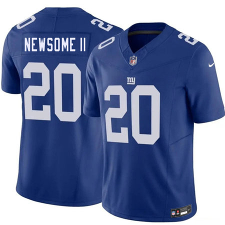 Men's New York Giants #20 Greg Newsome II Blue 2026 F.U.S.E. Vapor Untouchable Limited Stitched Jersey