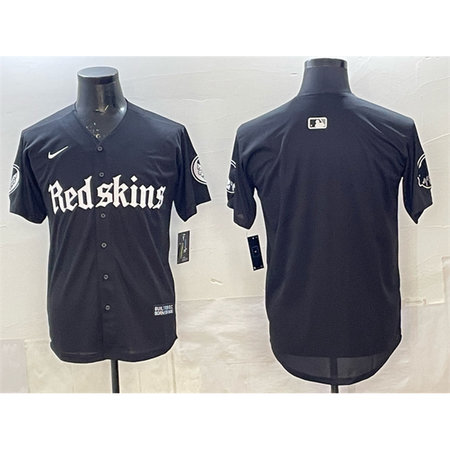 Men's Washington Commanders Black "Gothic Capitol Shadows Edition" Limited Stitched Baseball Jersey