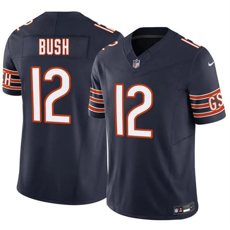 Men's Chicago Bears #12 Devin Bush Navy 2026 F.U.S.E. Vapor Untouchable Limited Stitched Football Jersey