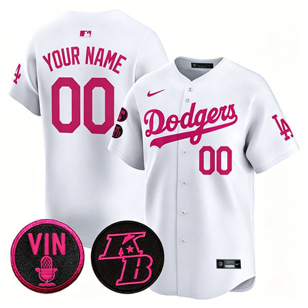 Youth Los Angeles Dodgers White 2026 Mother's Day Vapor Premier Limited Stitched Baseball Custom Jersey