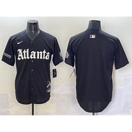 Youth Atlanta Braves Black Gothic South x Outkast Edition Vapor Limited Stitched Baseball Jersey