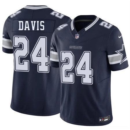 Men's Dallas Cowboys #24 Malik Davis Navy 2026 F.U.S.E Vapor Untouchable Limited Stitched Football Jersey