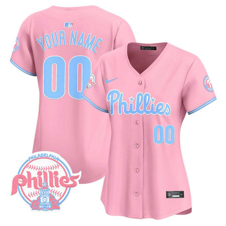 Women's Philadelphia Phillies Bubblegum Pink Vapor Premier Limited Custom Jersey