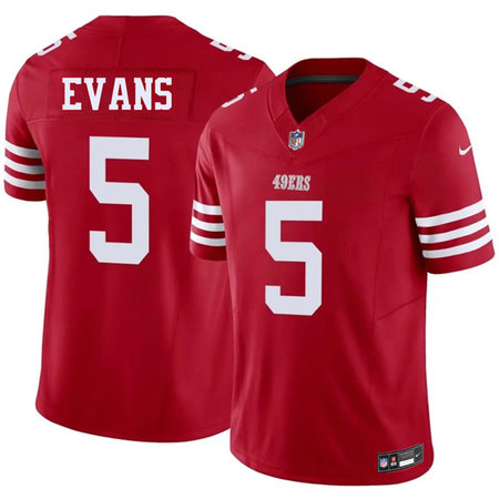 Youth San Francisco 49ers #5 Mike Evans Red 2026 F.U.S.E. Vapor Untouchable Limited Stitched Football Jersey