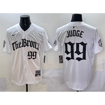Youth New York Yankees #99 Aaron Judge White "Gothic Legacy Edition" Vapor Premier Limited Stitched Baseball Jersey
