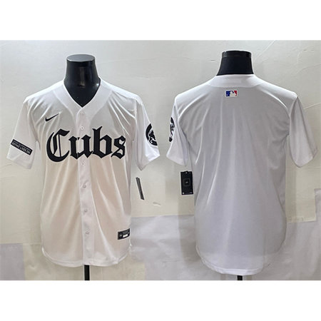 Youth Chicago Cubs White "Gothic North Side Edition" Vapor Premier Limited Stitched Baseball Jersey