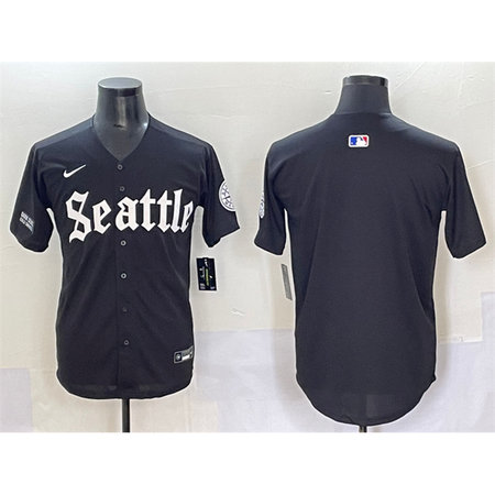 Youth Seattle Mariners Black "Deep Sea Gothic Edition" Vapor Premier Limited Stitched Baseball Jersey