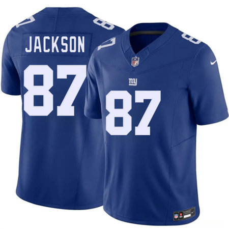 Youth New York Giants #87 Courtney Jackson Blue 2026 F.U.S.E. Vapor Untouchable Limited Stitched Jersey