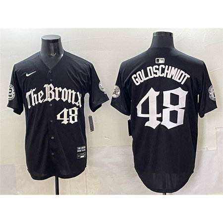Youth New York Yankees #48 Paul Goldschmidt Black "Gothic Legacy Edition" Vapor Premier Limited Stitched Baseball Jersey