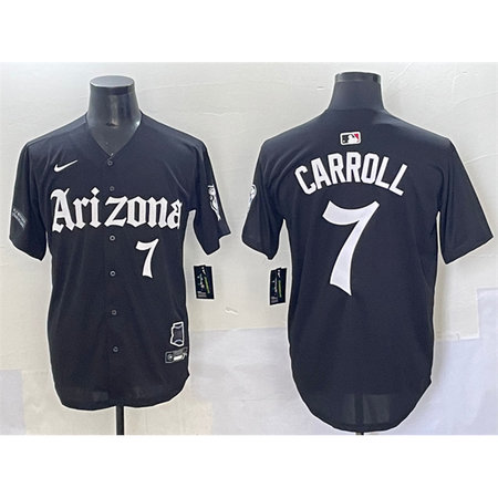 Youth Arizona Diamondbacks #7 Corbin Carroll Black "Gothic Desert Fang Edition" Vapor Premier Limited Stitched Baseball Jersey