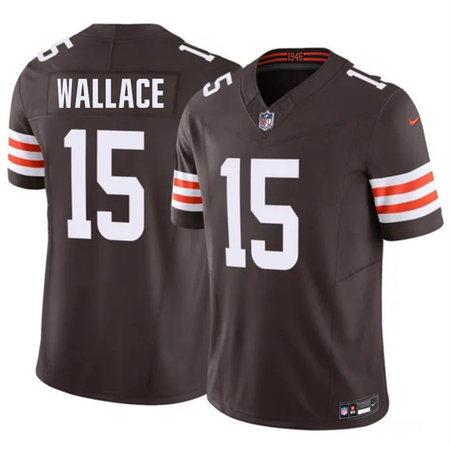 Men's Cleveland Browns #15 Tylan Wallace Brown 2026 F.U.S.E. Vapor Limited Stitched Football Jersey