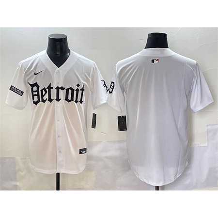 Youth Detroit Tigers White "Motor Gothic Edition" Vapor Premier Limited Stitched Baseball Jersey