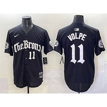 Men's New York Yankees #11 Anthony Volpe Black "Gothic Legacy Edition" Vapor Premier Limited Stitched Baseball Jersey