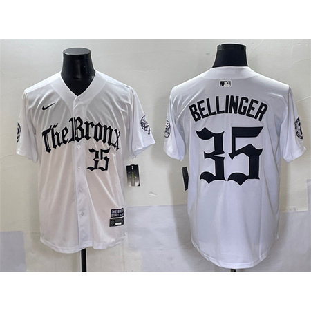 Men's New York Yankees #35 Cody Bellinger White "Gothic Legacy Edition" Vapor Premier Limited Stitched Baseball Jersey