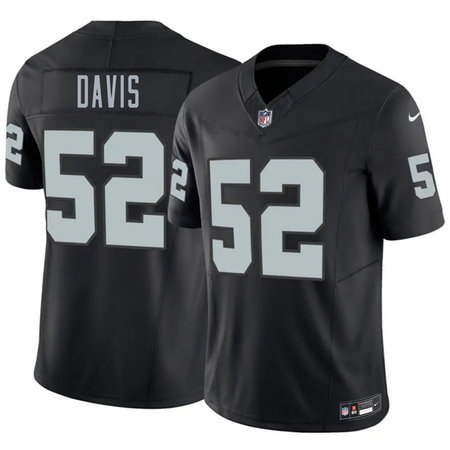 Men's Las Vegas Raiders #52 Jamin Davis Black 2026 F.U.S.E. Vapor Untouchable Limited Stitched Football Jersey