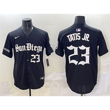 Youth San Diego Padres #23 Fernando Tatis Jr. Black Gothic Edition Vapor Limited Stitched Baseball Jersey